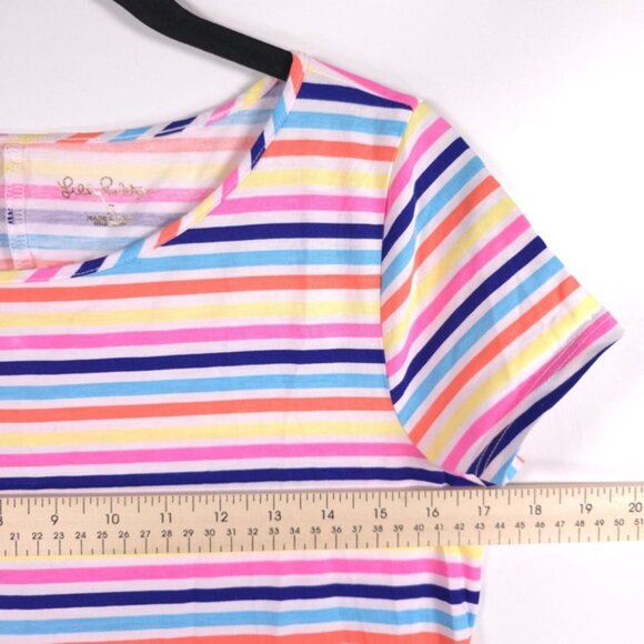 Lilly‎ Pulitzer 100% PIMA COTTON PERU MADE SS Marlowe Dress Island Stripe SMALL - Picture 8 of 13